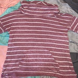 Large long sleeve loose neck shirt